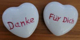 2 wunderschöne Deko Herzen NEU *zug. Tabea`s Delphintraum*